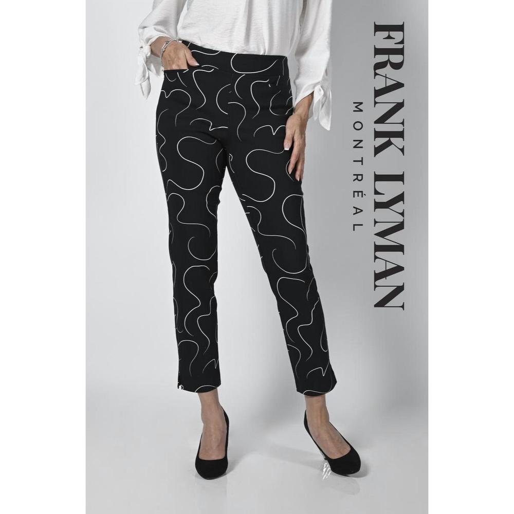 NEW FRANK LYMAN doodle pant in black / white